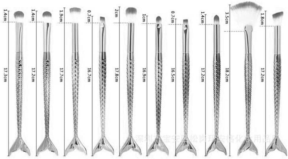 Pincéis de Maquiagem 10 Peças Base de Maquiagem Sobrancelha Delineador Blush Pincéis Corretivos - Imagem 4