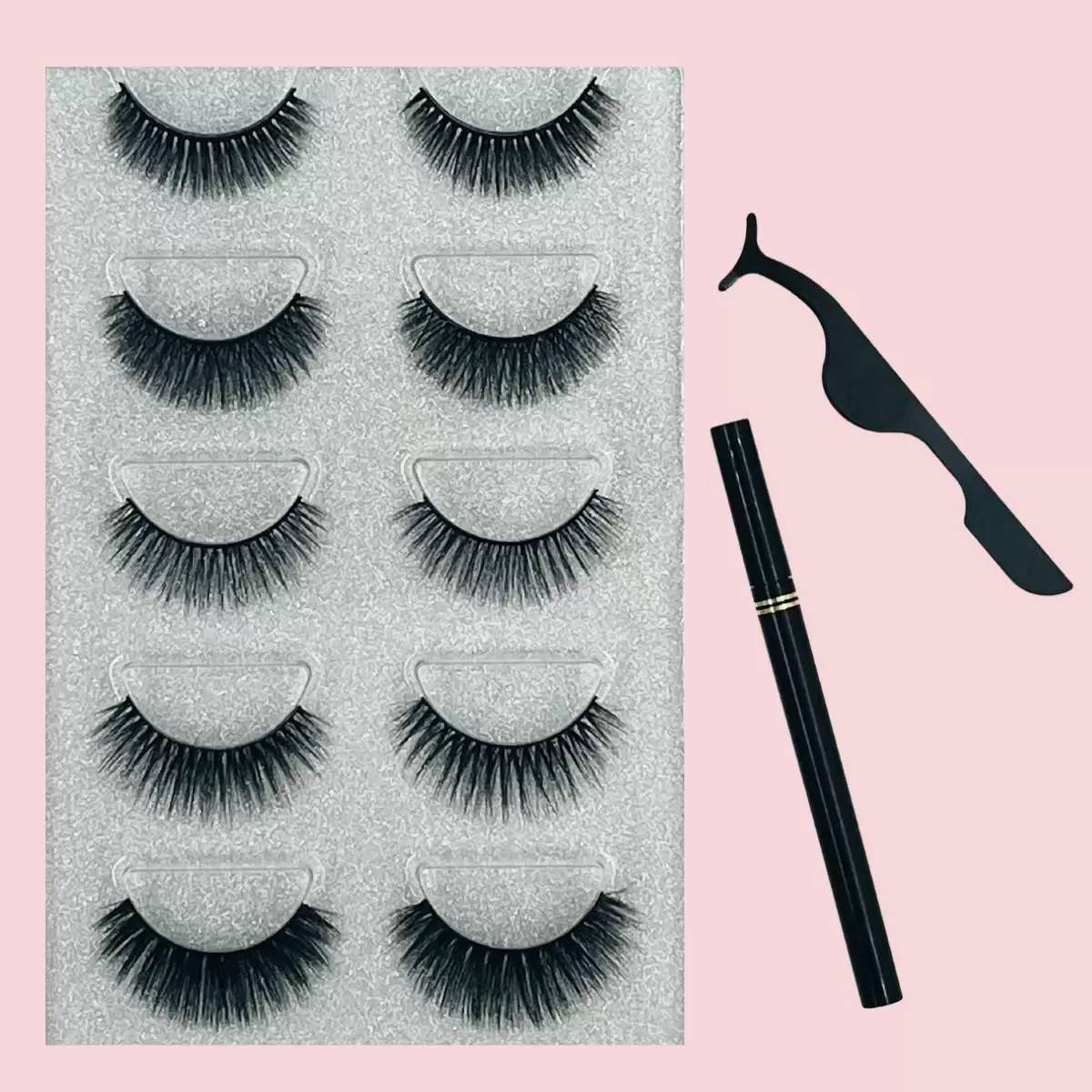 Conjunto de Cílios com Delineador líquido magnético com Cílios