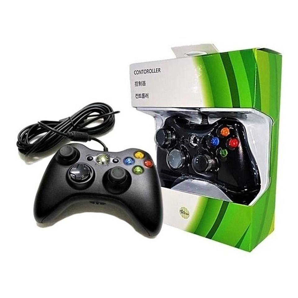 Controle USB com fio para Xbox 360 e Computador ou Notebook - Imagem 3