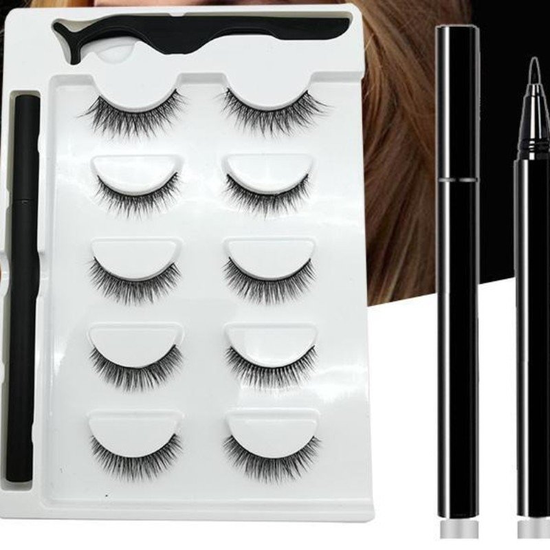 Conjunto de Cílios com Delineador líquido magnético com Cílios