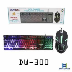 Kit Mouse e Teclado Gamer  Semi Mecânico RGB